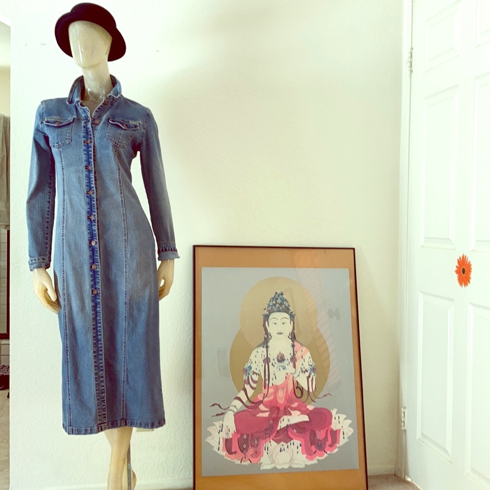 MAX Studio long denim jacket